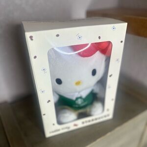 🆕 Starbucks x Hello Kitty Plush with Red Bow • Limited Edition